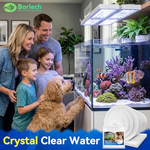 Borlech Aquarium Filter Floss Pad - Mechanical & Polishing Polyester Media for Fish Tank Filters, Ultra-Clear Water in No Time, 3/4" Thick (78.8” x 11.8”) 1 Pack - size: 78.8"x11.8"x1" (1 PACK)