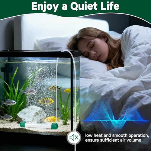hygger 5.9Inch Aquarium Bubble Bar, Double Row Fine Mist Air Bubble Curtain Wall, Quiet Dissolved Oxygen Diffuser Air Stone, Self-Sinking Design Fish Tank Bubbler for Freshwater Saltwater Hydroponics - size: 5.9Inch