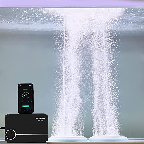 Aquarium Ultra-Quiet Air Pump - Adjustable Fish Tank Aerator with Dual Outlet Pump, 8w 8L/min Oxygen Pump for 20-600 Gallon Tank (Only Air Pump) - color: Black-K3 8W