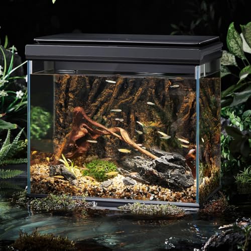 Toddmomy 3D Tree Root Aquarium Background Board Lightweight Reptile Tank Backdrop Panel for Fish Tank Turtle Enclosure 17.71X11.81X1.77 Inch