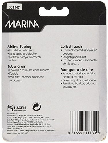 Marina PVC Clear Airline Tubing for Aquarium, 6.5 Feet