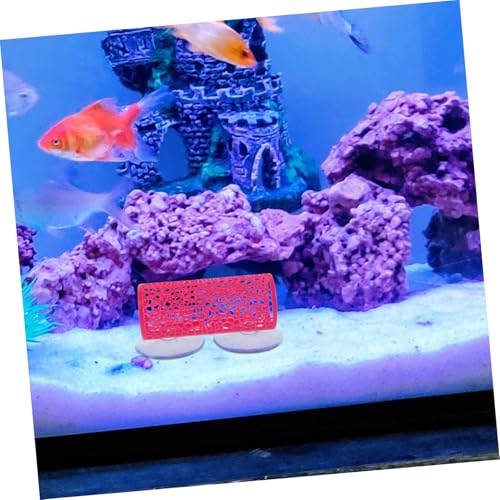 WOONEKY 2pcs Betta Fish Cave Tunnel Durable Plastic Aquarium Hideout Decor for Fish and Shrimp Easy to Install Underwater Resting Tube