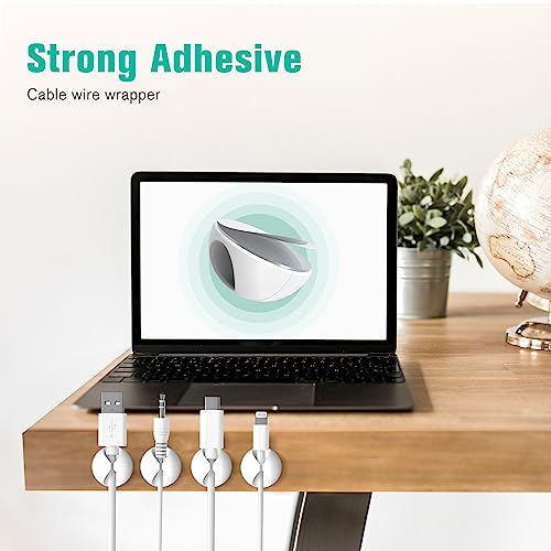 12 Pack Cable Clips, Znben Wire Organizer Holder Adhesive Cord Management Charger Wire Holder Clips for Desk, Home, Office, Car, Cubicle, Nightstand White - color: White, size: Small