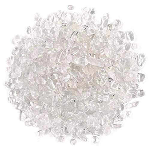 WAYBER 1 Lb/460g Natural White Clear Quartz Crystal Stones Irregular Aquarium Pebble Decorative Rocks Gravels Sands for Turtle Tank//Terrarium/Flowerpot/Vase Decoration (Fill 1 Cup) - color: Clear, size: 1 Pound
