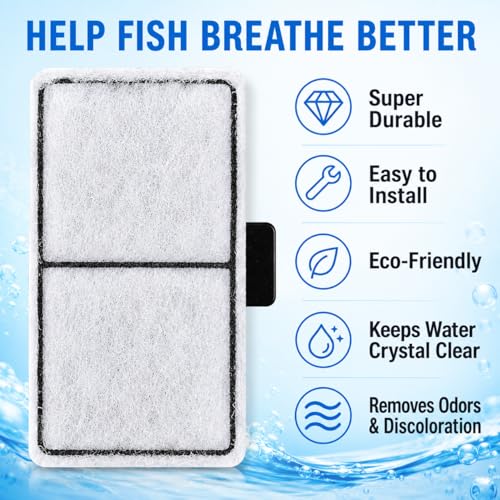 Hedday 24 Pack Filter Cartridges Compatible with Top Fin EF-S Element, Upgrade Aquarium Filter for BF5 BETTAFLO,EF-S Filter Cartridges Compatible with Top Fin Fish Tank - size: S-24Packs
