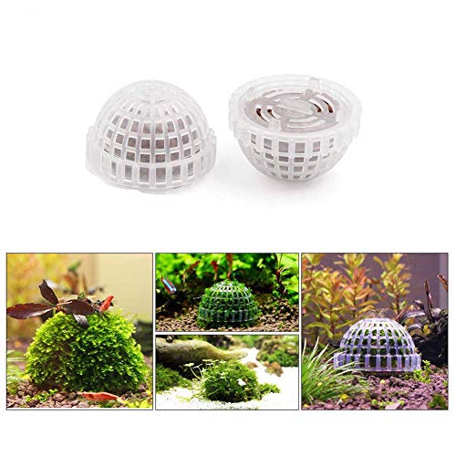 Yohii Dahszhi 2Pcs Plastic Aquarium Shrimp Fish Tank Moss Ball Holder Plant Shaping Filter(G6.71)