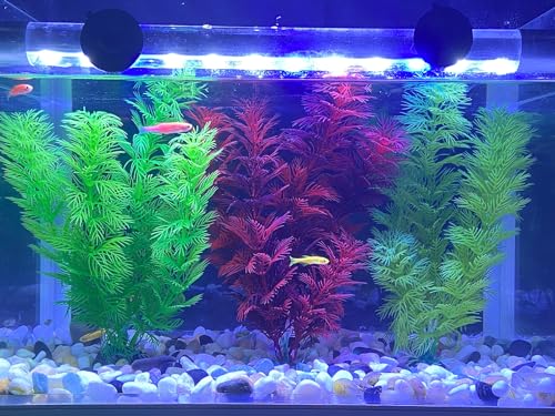 Silk Aquarium Plants, Artificial Fake Aquarium Plants Small Betta Fish Tank Plants Plastic Realistic Decorations Set 5PCS (Style A) - size: Style A