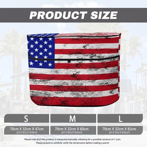 American Flag Dual 20lb Propane Tank Cover with Zipper Dust-Proof RV Propane Tank Cover Weather Resistant Gas Cylinder Covers - color: American Flag, size: S(20LB)