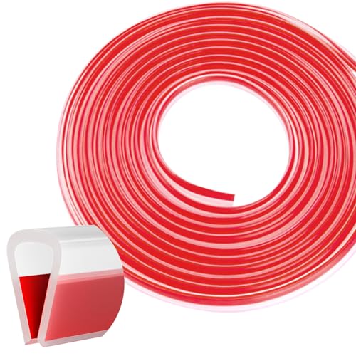 Silicone Edge Trim Self-Adhesive U Channel Silicone Edge Trim Edge Protector for Sheet Metal (Clear, Fit 1/4" - L 20') - color: Clear, size: Fit 1/4" - L 20'