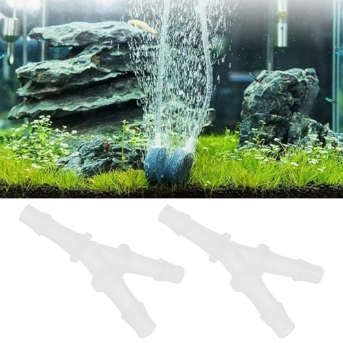 The Lord of the Tools 12pcs 4.8mm Aquarium Air Pump Connectors 3/16" Y-Shaped Airline Tubing Connectors Aquarium Air Valve for 3/16 inch Air Line