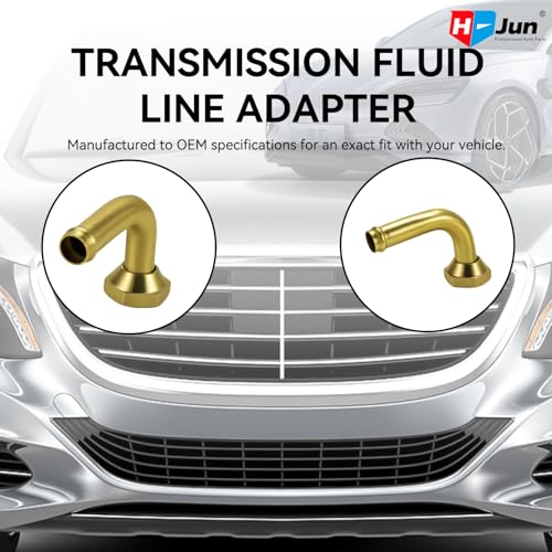 Tansmission Cooler Oil Tube Connector Compatible with Subaru Forester 2.5L 2006-2008, Radiator Trans Cooler Line Fittings (Thread M14x1.5)