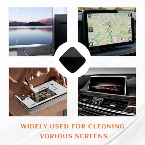 Car Screen Cleaner, 4.13"×4.13" Square Microfiber Auto Touchscreen Cleaning Cloth, Reusable Vehicle Interior Touch Screen Cleaning Pad Non-Scratch Wipes, Car Accessories - color: Square