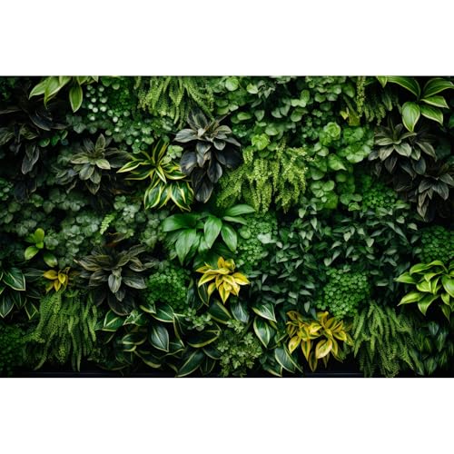 Vertical Garden Aquarium Background Lush Green Tropical Leaves Terrarium Background Living Wall Tropical Green Plants Fish Tank Background Natural Green Leaves Reptile Habitat Background 48x24in - color: Grass Green, size: 48(W)x24(H)in