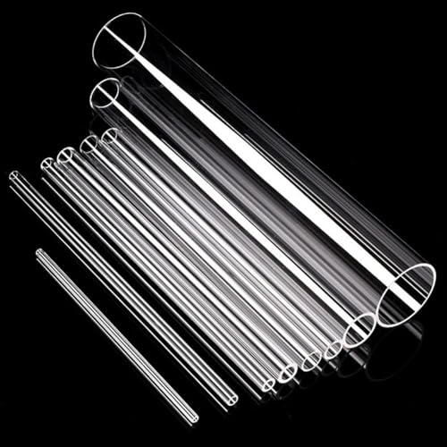 Clear Rigid Acrylic Pipe Tube 1/2"(12mm) OD x 1mm Wall Thickness 15.5" Length Round DIY Chemical Resistant High Impact PMMA Tubing for Lamps and Lanterns, Water Cooling System(10 Pcs) - size: 1/2 inch
