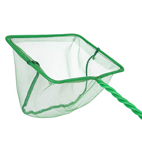 2 Pcs Aquarium Fish Net, 5 inches Fine Mesh Quick Catch Fish Net for Fish Tank Betta Fishing Net - color: Green, size: 5" (2-Pack)