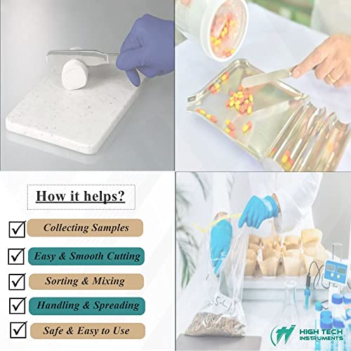 Science Lab Supplies Wooden Handle Spatula 5" Blade with Parallel Sides Used in Research Laboratory Shovel for Sampling Mixing & Handling Gels, Powders, Pastes & More