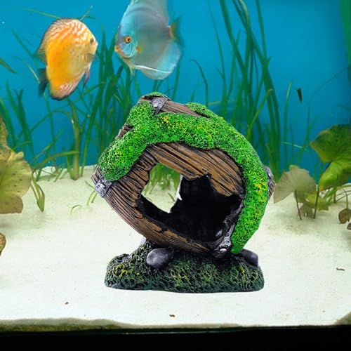 Broken Barrel Aquarium Decoration Art Crafts Figurine for Lawn Yard Garden
