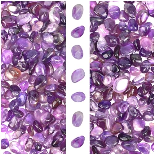 2lb Amethyts Chips Healing Crystal Stone for Aquarium Vase Plant Decoration Jewelry DIY - color: Purple crystal