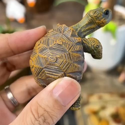 Realistic Handcrafted Resin Turtle Planter Hanger Figurine, Lifelike Climbing Turtle Decor for Indoor Outdoor Planter, Bonsai, Fish Tank, Aquarium, Garden, Courtyard and Pond Decoration