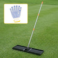 Lawn Leveling Rake 36x10 Inch, 6FT Heavy-Duty Carbon Steel Lawn Leveler – Yard Leveling Rake for Soil, Sand, Grass, Perfect for Lawn Repair, Pit Filling & Garden Maintenance - size: L