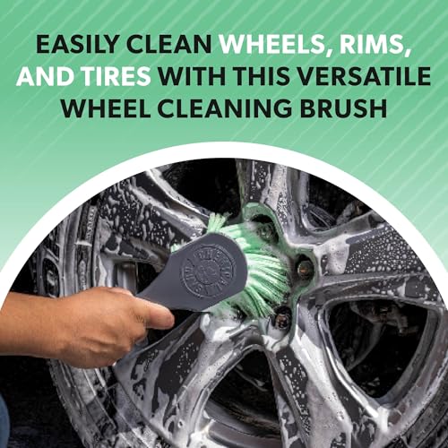 Chemical Guys ACCG08 Wheelie All Exterior Surface and Wheel Brush (Safe for Cars, Trucks, SUVs, RVs, Motorcycles, & More) Green (Pack of 12) - size: (Pack of 12), style: Wheelie