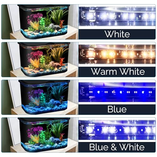 Replacement Top and Light and 12V1A Power Adapter for Koller Products 5 Gallon Fish Tank