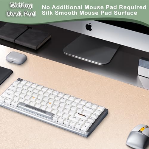 Boutilon Leather Desk Pad Protector,Non-Slip Mouse Pad,Laptop Desk Pad,Office Mouse Mat,Waterproof Leather Desk Blotter,Desk Writing Pad for Office and Home (S-Golden,24"x 14") - color: Golden, size: S 24" x 14"