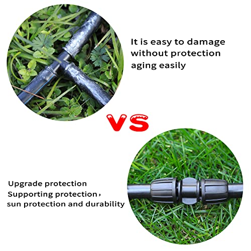 10 Pack 1/2 Inch Drip Irrigation Coupling Connectors (1/2" ID x 0.65" OD) - 1/2'' Drip Line Anti-Drop Barbed Locked Straight Connectors for 1/2 Inch Drip Tubing Garden Irrigation System - size: 1/2 inch Coupling