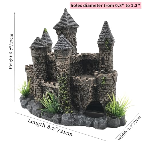 M2cbridge Aquarium Decor Castle Shipwreck Ornament Underwater Landscape(Mountain Castle) - color: Mountain Castle