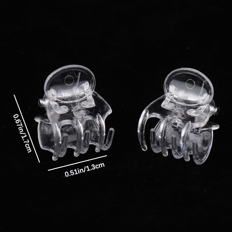 50Pcs Plant Orchid Clips Flowers Support Clear Fixer for Garden Vine Stem Plants Climbing Clasp Transparent 6 Claws Orchid Clips Plastic Butterfly Plant Support Structures