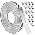 Hose Clamps, DIY 36 FT Metal Strap + 15 Fasteners, Hose Clamps Stainless Steel, Large Adjustable Hose Clamp Pipe Clamp for Pipe Automotive Mechanical Applications - size: 36 FT Metal Strap + 15 Fasteners