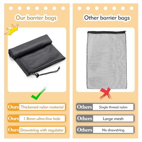 Yonghan Pond Pump Filter Bag, Large Pond Pump Bag with Drawstring, Nylon Pond Pump Mesh Bag Filter, Black Media Bag Large Pump for Swimming Pool Outdoor Water Pond Filter (13.8" x 15.7")
