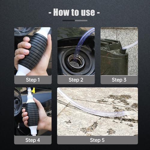 Multifunction Liquid Sucker Pump, 2025 New Manual Fuel Transfer Pump Portable Fuel Siphon Pump, Gasoline Transfer Pump for Motor Oil Fuel Gasoline Diesel Liquid Water Fish Tank (9.8ft) - color: 9.8ft