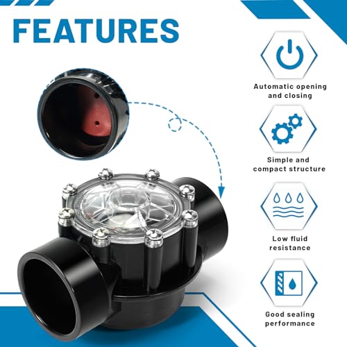 7305 Check Valve Replacement for Jandy 2 Inch to 2-1/2-Inch Check Valve pvc 180-Degree Compatible with Pool and Spa