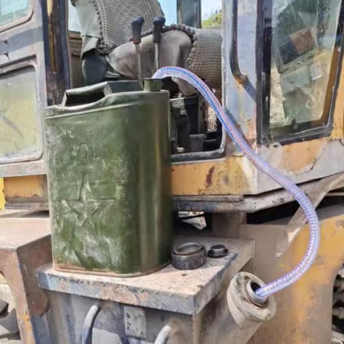 High Flo Gas Siphon Pump With Control Valve, Hand Fluid Transfer Pump For Water Oil Fuel 10ft Hose 3/4" Shaker Valve Siphon, Suction 5.5 Gallons Water Per Minute. (10ft 3/4" Valve)
