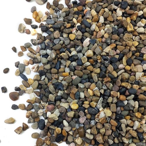 20LB Aquarium Gravel, 1/4" Pea Gravel for Fish Tank, Small River Rocks for Garden Decoration, Landscaping, Vase Filling, Flower Pot Paving(4-8MM) - size: 20LB, style: 4-8MM