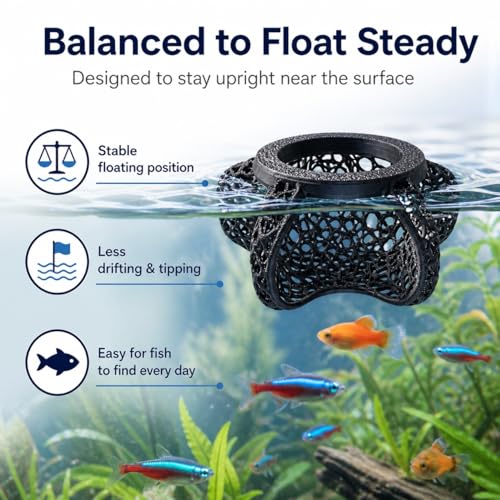 Aquarium Hideout Decor House, Fish Tank Ornament for Small Fish & Shrimp, Floating Cave Decoration for Aquariums(Black)
