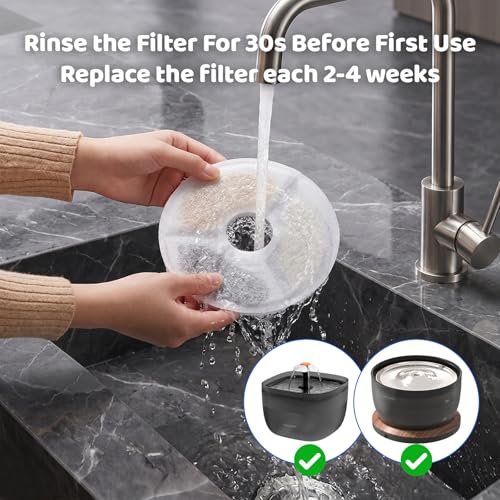 SARPAWS 8 Pack Replacement Filters & 8 Pack Pre-Filter Sponges Set – Official Replacement Filters for Sarpaws Cat Drinking Water Fountains Dog Water Dispenser-FW1 and W8-L-E