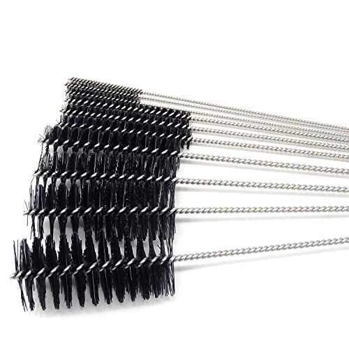 Honbay 10PCS 7.87Inch Nylon Tube Brush Set Cleaning Brush Set for Test Tube,Water Bottles, Drinking Straws, Eye Glasses, Keyboards, Jewelry Cleaning,etc