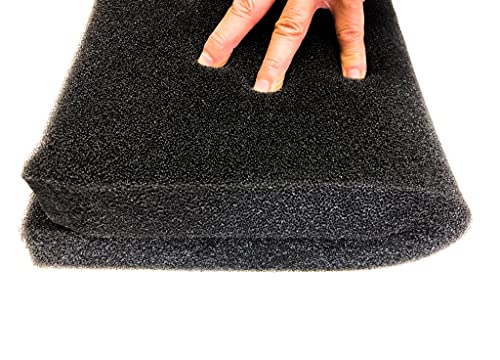 Wave Point Aquarium Filter Sponge Open Cell Foam Sheet Bio Sponge Filter Media Pad HMF Fish Tank Sump Divider 23" x 12.25" x 2" (Black 30PPI) - color: Black 30PPI (1pc)