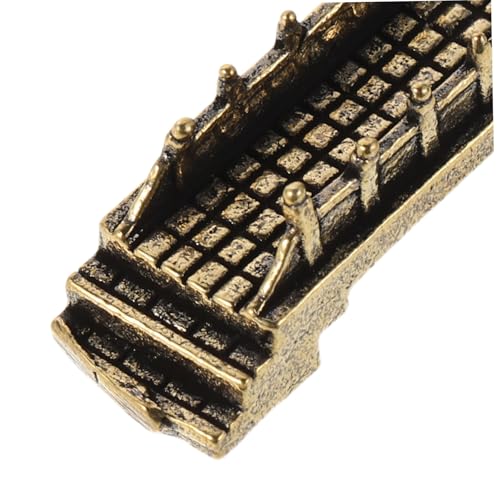 GLEAVI 4pcs Miniature Brass Fisherman Figurines Set with Monk, Bridge, and Elderly Musician – Chinese Fisherman Sculpture for Garden, Aquarium, and Terrarium Decor