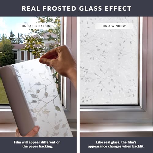 Canopy Window Privacy Film by Artscape - Decorative Privacy Frosted Glass Design, Static Cling, Day and Night Privacy, UV Protection, Easy to Apply and Removable, Made in USA - 36 x 72 Inch - color: Canopy