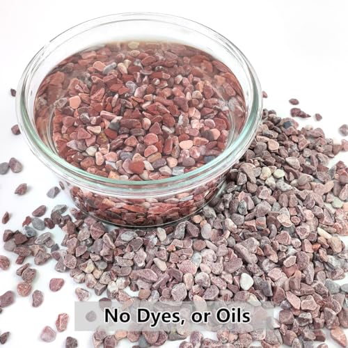 YISZM 2LB Succulent and Cactus Gravel Pebbles, 1/5 Inch Natural Decorative Polished Stones, River Rocks for Vases Gardening Indoor and Outdoor Decorative Rocks, Red - color: Red, size: 2 Pounds
