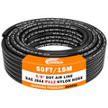 CheeMuii 50 FT 3/8 Pneumatic Tubing 3/8" PA12 Nylon DOT Air Line SAE J844 DOT Air Hose 15.3 Meter 3/8 Inch OD Pneumatic Air Tubing Pipe Hose Line - color: Black, size: 3/8"OD-50FT