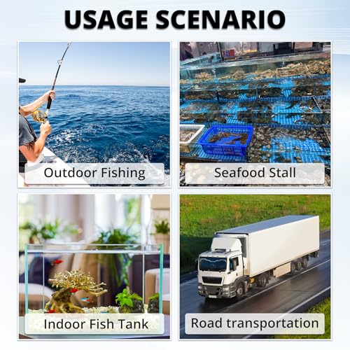 Battery Powered Fish Aerator, Aerator for Fishing Bucket 6 Gallons, Portable Fish Bubbler, Suitable for Fish Tank, Fish Bucket in Outdoor Fishing - style: 2 Air Stones and 2 Hoses