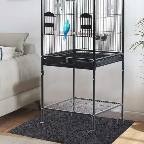 Bird Cage Floor Mat, 30x36 Inch Waterproof Under Pet Cage Liner Mat for Kennel Training, Reptile Aquariums, Non-Slip Felt Mat to Protect Floors