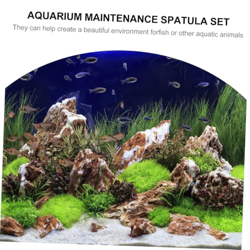 POPETPOP 3Pcs Stainless Steel Aquascaping Tools Set Durable Aquarium Tweezers Spatula Scissors for Aquatic Plant Maintenance Rustproof Easy to Use for Fish Tank Care