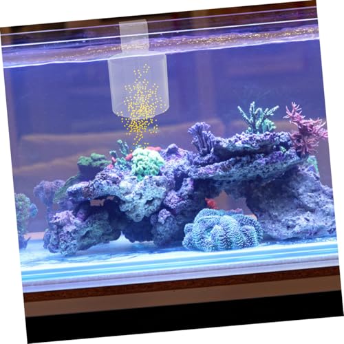 Fish Tank Feeding Ring Acrylic Fish Food Organizer Anti-Scatter Feeding Supply 80-Hook for Betta Shrimp Turtle Aquariums Beginner