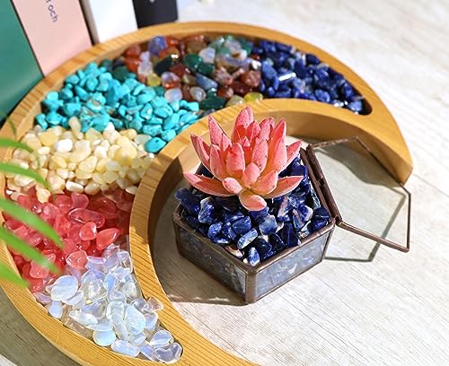 QINJIEJIE Blue Sodalite Crystals Chips Natural Stone Gravel Bulk Crushed Rocks Pieces Polished Quartz Stone 0.55Lbs Decorative Fish Tank Pebbles Vase Filler Irregular Shaped Tumbled Gemstone for Home - color: Blue Sodalite, size: 0.55 Pound