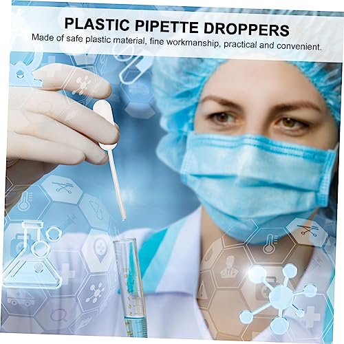 Alipis 100pcs Disposable Droppers Pipettes Plastic Dropper for Plant Aquarium Lab Essential Oils High Transparency